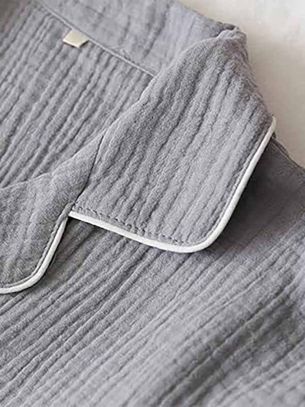 Pyjama En Coton Pour Homme Gris "Brume Matinale"