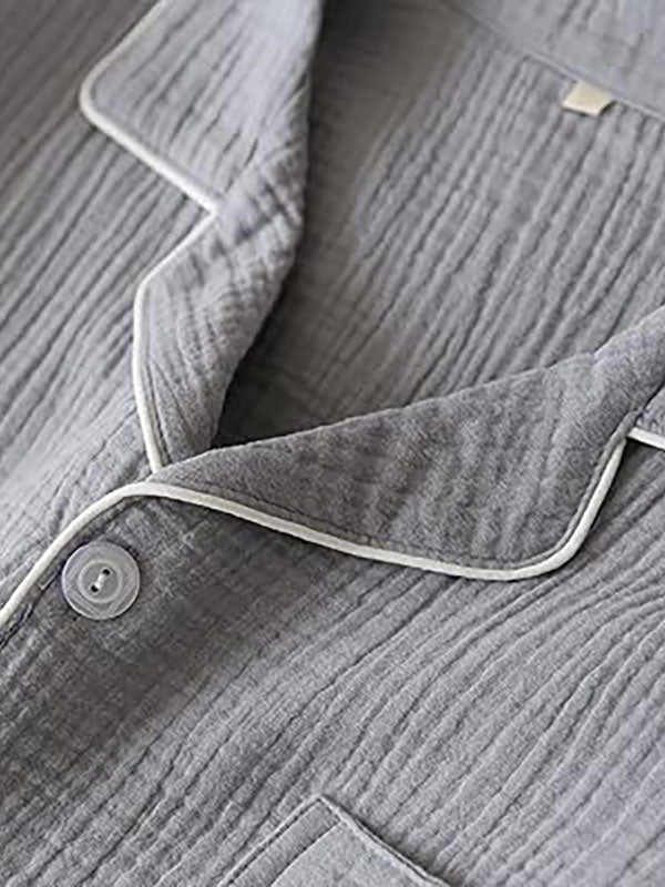Pyjama En Coton Pour Homme Gris "Brume Matinale"