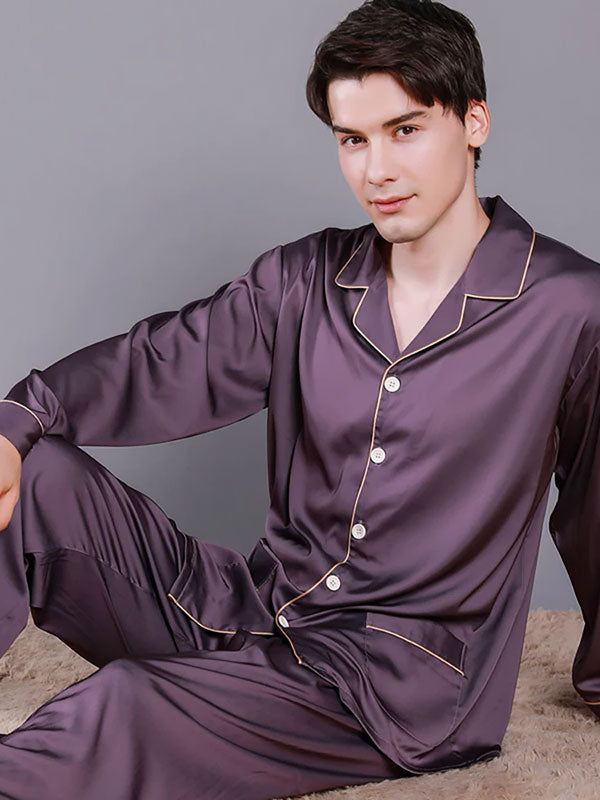 Pyjama En Satin Pour Homme "Harmonie Nocturne"
