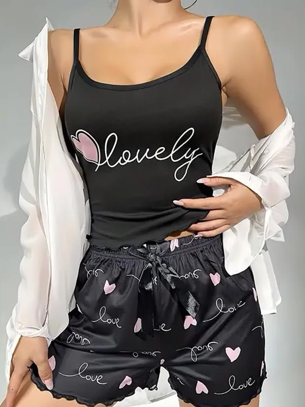 Pyjama Short En Satin Pour Femme "Étoile de Nacre"
