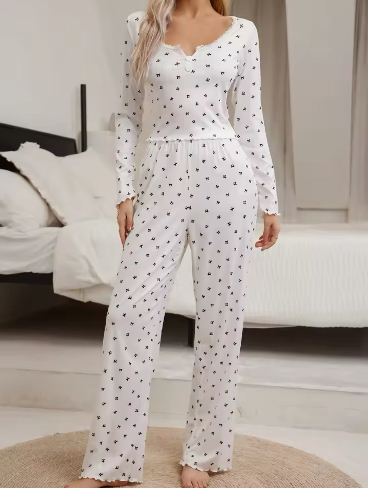 Pyjama femme noeuds