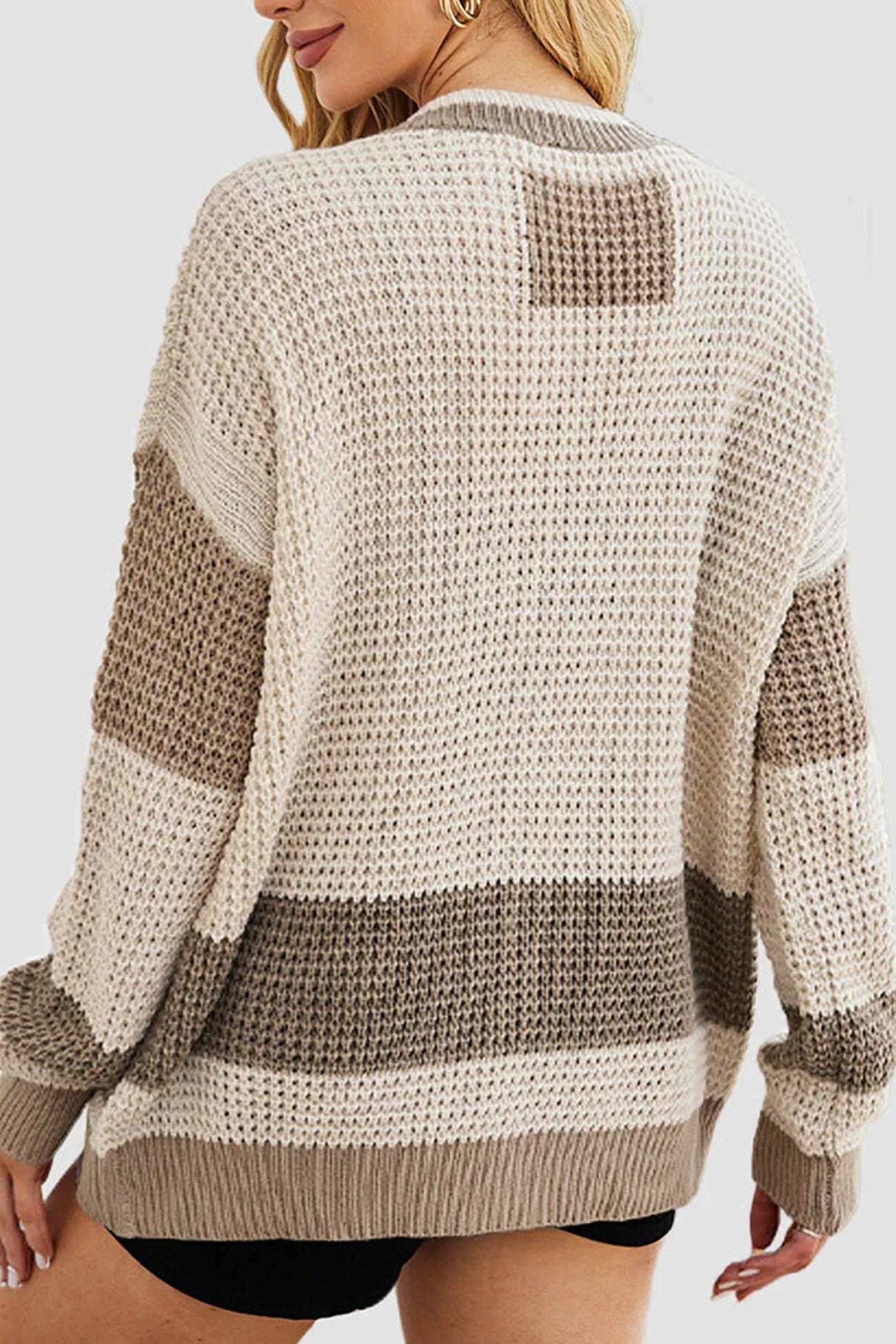 Cardigan en tricot coloré avec poches pour femmes