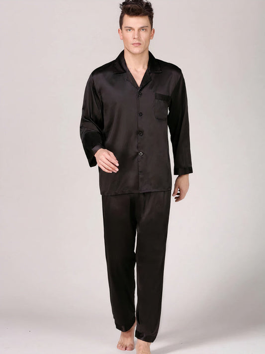 Pyjama en Satin pour Homme "Noir"