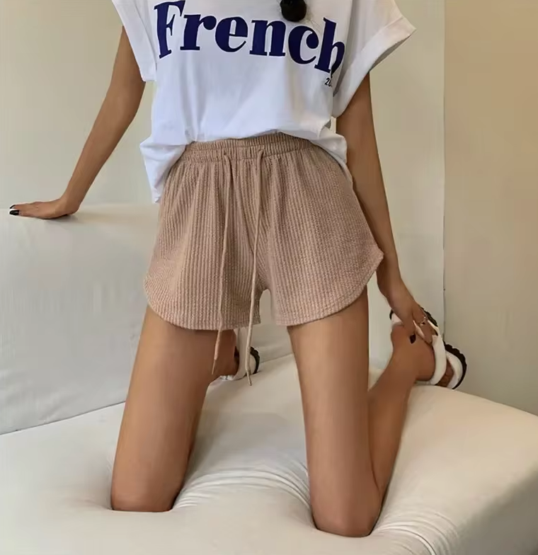 Short gaufré confortable pour femmes