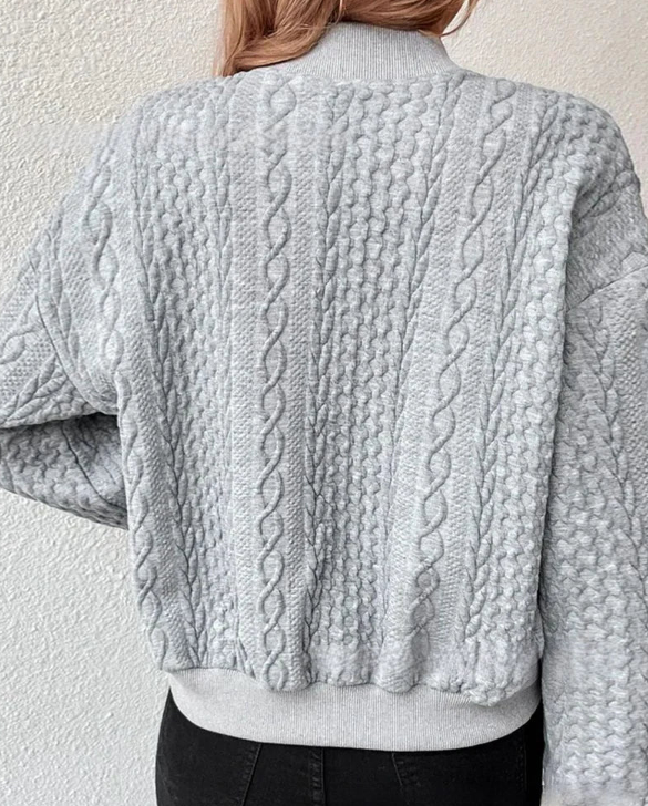 Cardigan confortable à motifs de câbles pour femmes