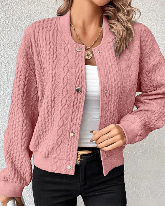 Cardigan confortable à motifs de câbles pour femmes