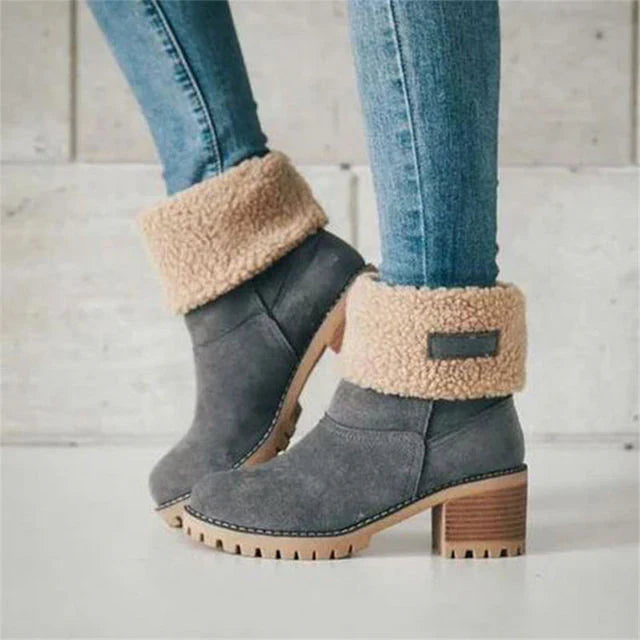 Bottines douillettes à doublure en sherpa pour femmes