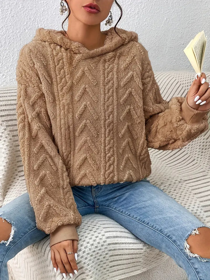 Élégant pull à capuche en tricot pour femmes