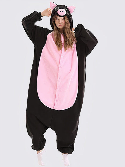 Combinaison Pyjama Pour Femme "Cochon Noir"