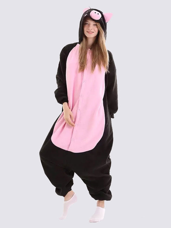 Combinaison Pyjama Pour Femme "Cochon Noir"