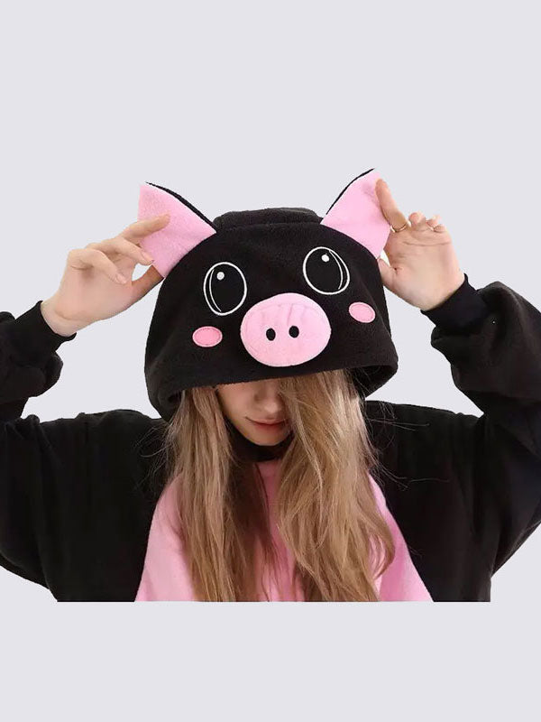 Combinaison Pyjama Pour Femme "Cochon Noir"