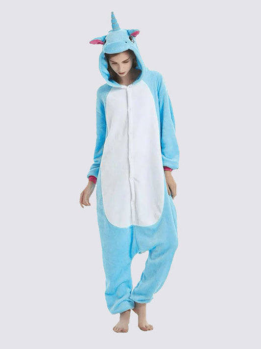 Combinaison Pyjama Pour Femme "Licorne Bleu"