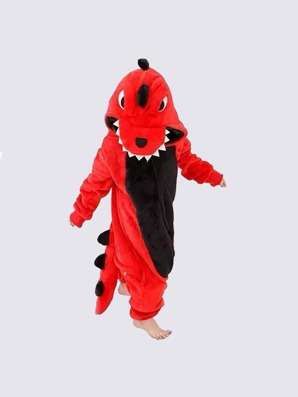 Combinaison Pyjama Pour Fille "Dinosaure Rouge"