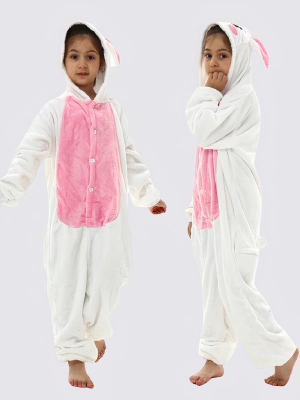 Combinaison Pyjama Pour Fille "Lapin Rose"