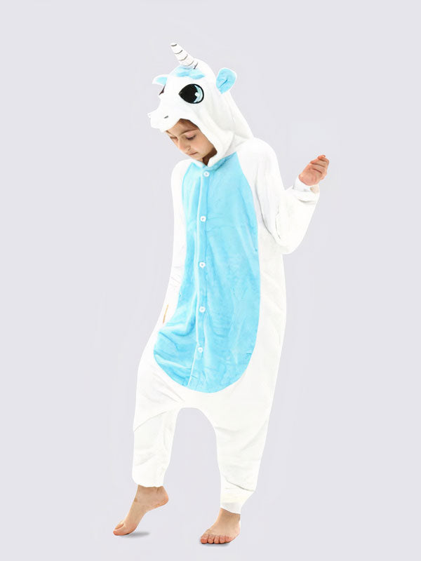 Combinaison Pyjama Pour Fille "Licorne Bleu"