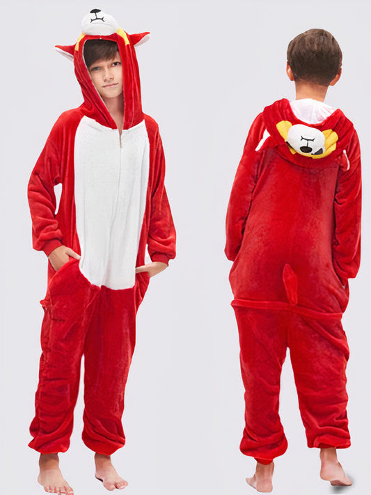 Combinaison Pyjama Pour Garçon "Ourson Rouge"