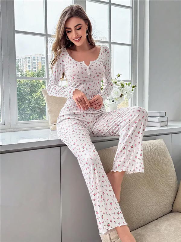 Pyjama D'été Pour Femme "Ombre de Rose"