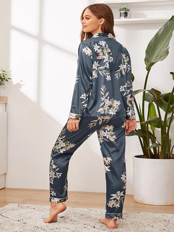 Pyjama En Satin "Mirage de Fleur"