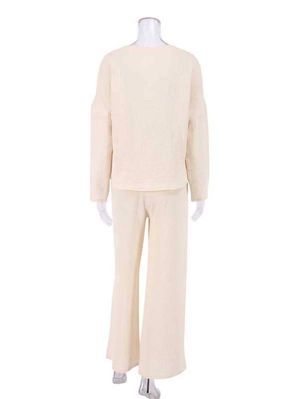 Pyjama Pour Femme En Coton Beige "Nuage de Douceur"