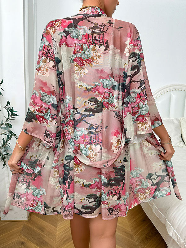 Robe de Chambre Kimono en Satin pour Femme "Brise Satinée"