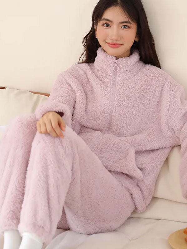 Pyjama Chaud Polaire Lavande Pour Femme "Rêve Polaire"