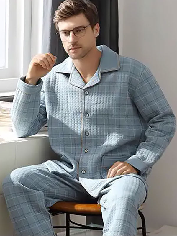 Pyjama Chaud Pour Homme En Coton "Confort Céleste"