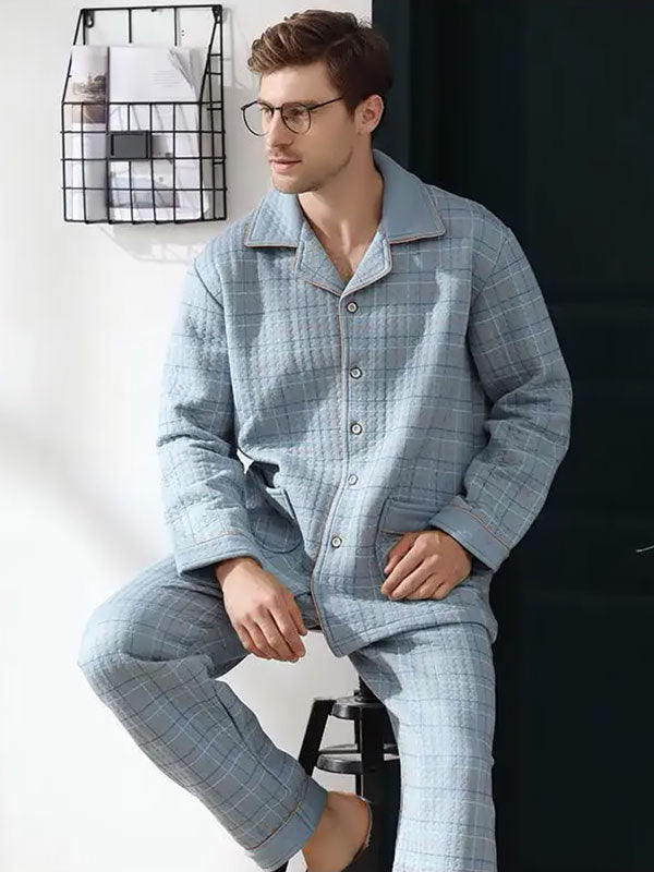 Pyjama Chaud Pour Homme En Coton "Confort Céleste"