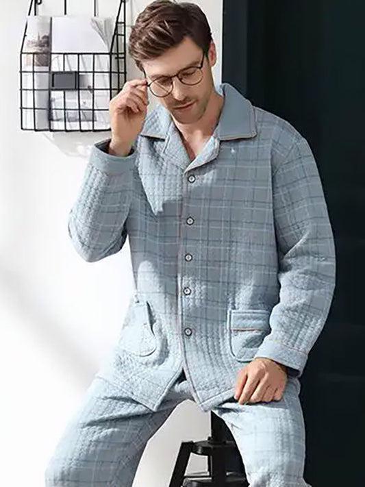 Pyjama Chaud Pour Homme En Coton "Confort Céleste"