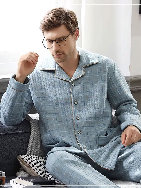 Pyjama Chaud Pour Homme En Coton "Confort Céleste"