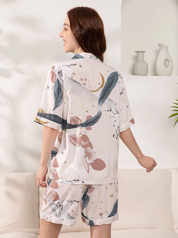 Pyjama Chemise Pour Femme 2 Pièces "Rayon De Lune"