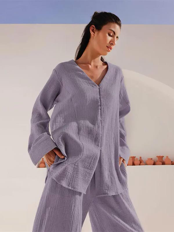 Pyjama En Coton Pour Femme "Écho de Lune"