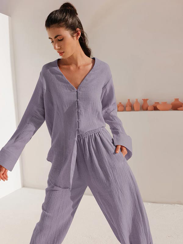 Pyjama En Coton Pour Femme "Écho de Lune"