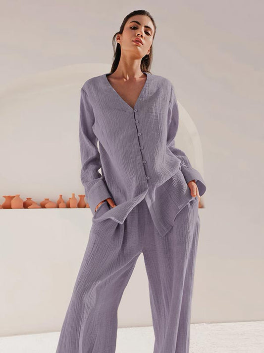 Pyjama En Coton Pour Femme "Écho de Lune"