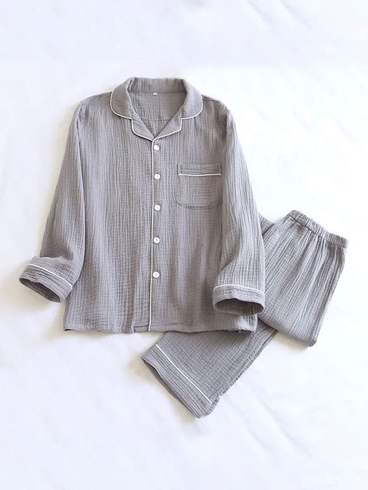 Pyjama En Coton Pour Homme Gris "Brume Matinale"