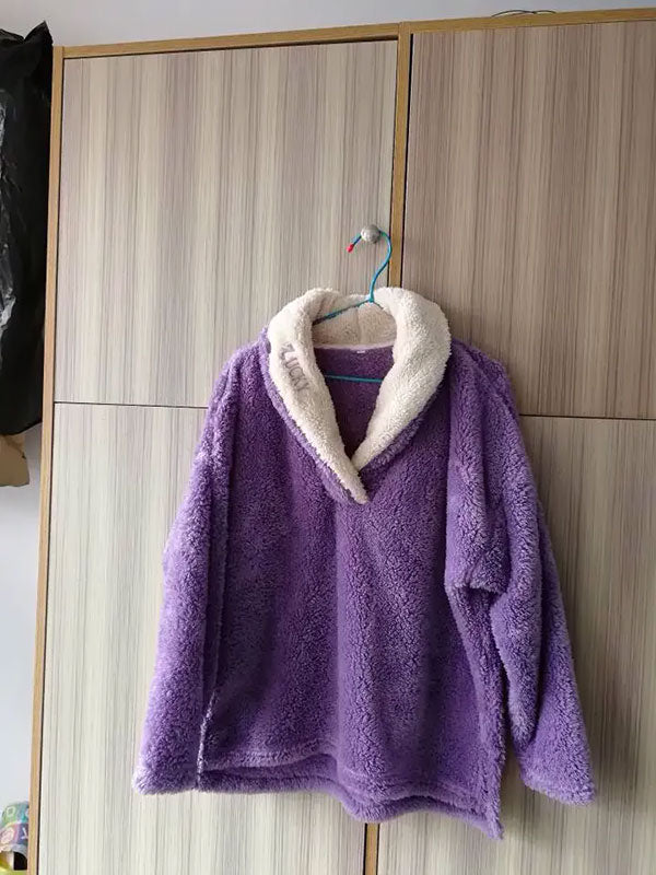 Pyjama En Polaire Violet Pour Femme "Flocon de Douceur"