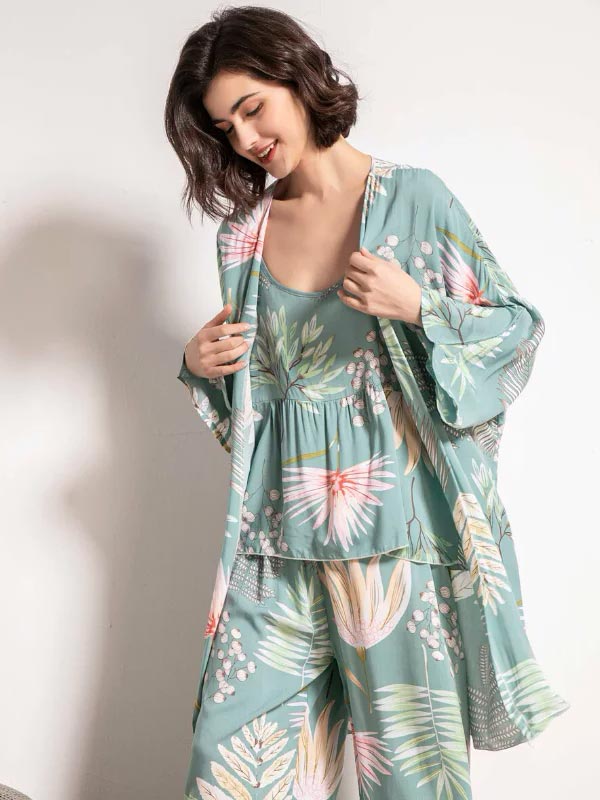 Ensemble Pyjama Pour Femme 3 Pièces "Souffle de Jasmin"