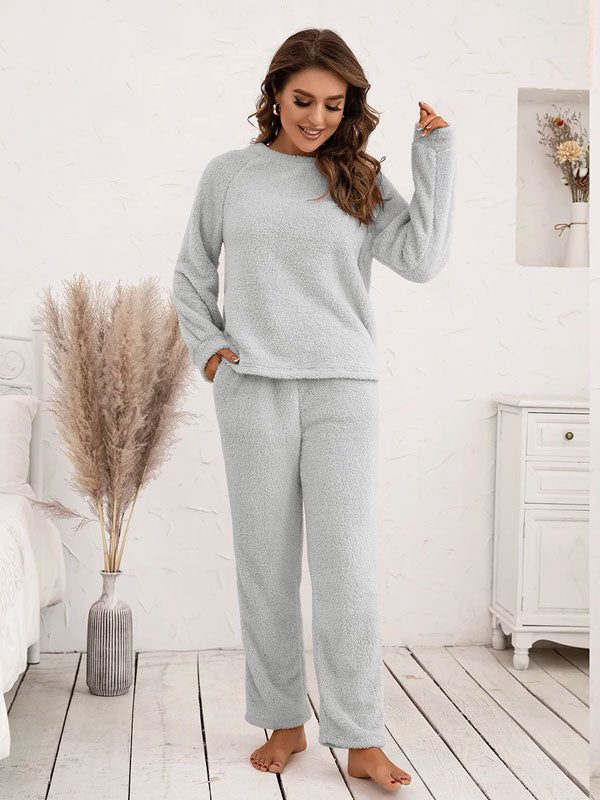 Pyjama Pour Femme Chaud Gris "Eden Polaire"