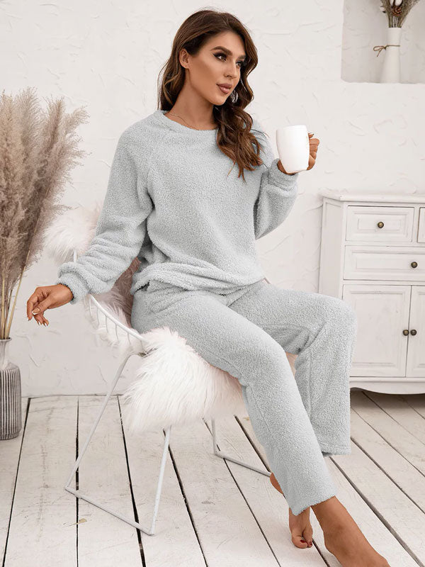 Pyjama Pour Femme Chaud Gris "Eden Polaire"