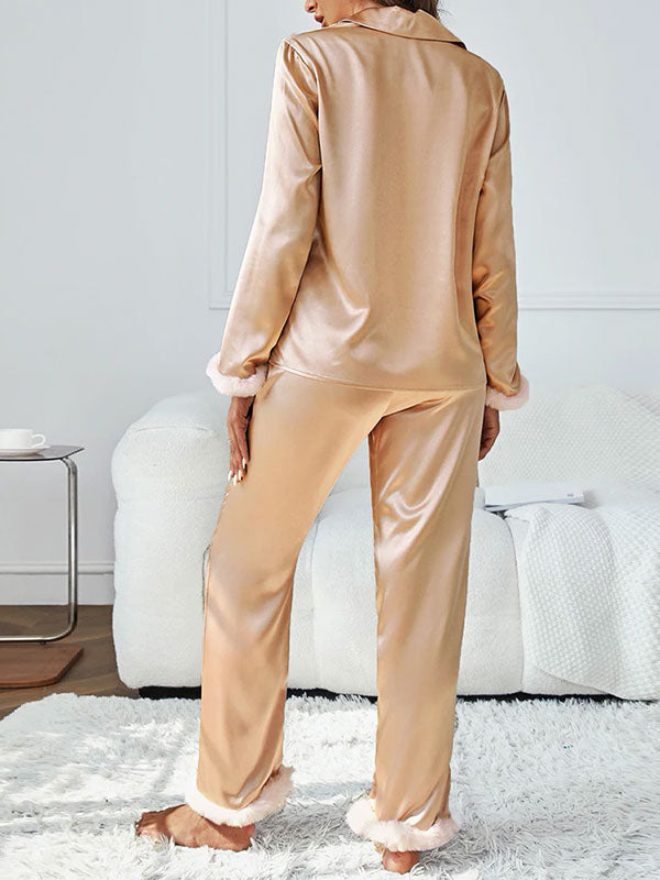 Pyjama Pour Femme Élégant en Satin "Rêve Doré"