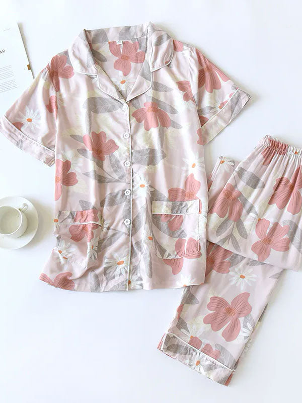 Pyjama Pour Femme Jolie "Fleur de Soleil Rose"