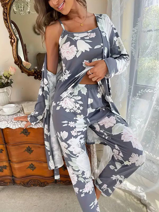 Pyjama Pour Femme 3 Pièces "Senteur de Magnolia"