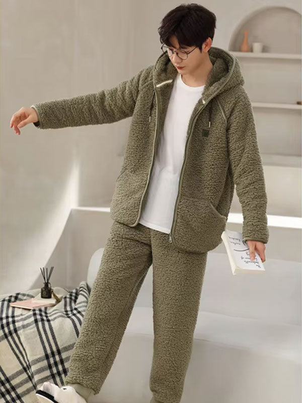 Pyjama D'hiver Chaud Pour Homme "Vague Polaire"