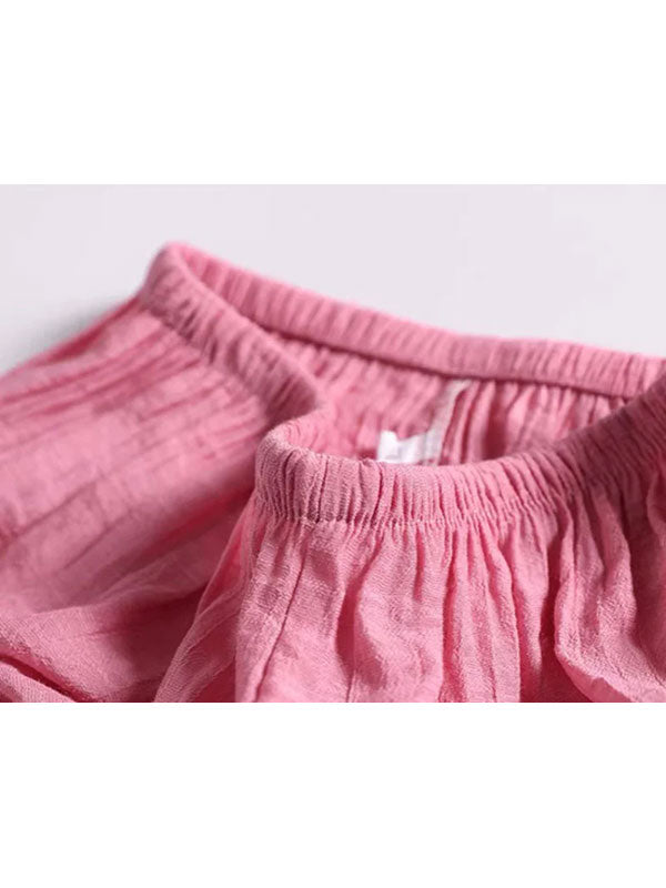 Pyjama En Lin Rose Pour Femme "Secret de Lys"