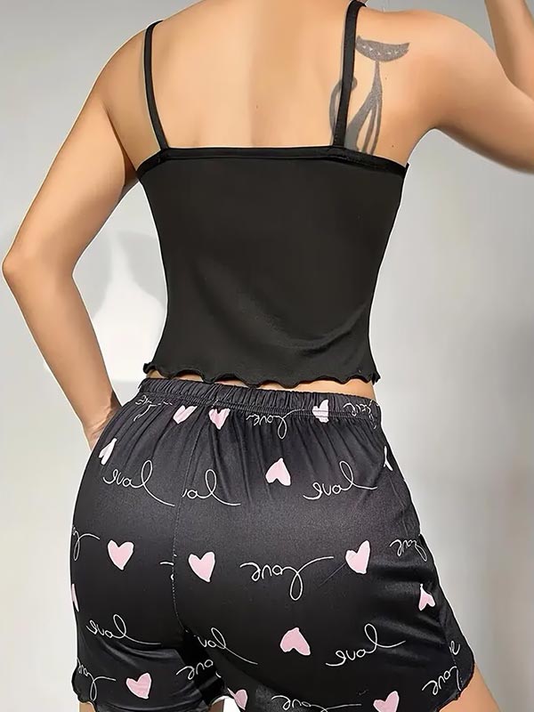 Pyjama Short En Satin Pour Femme "Étoile de Nacre"