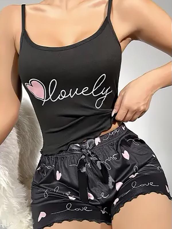 Pyjama Short En Satin Pour Femme "Étoile de Nacre"