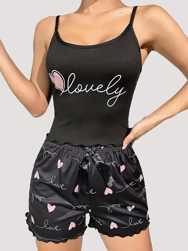 Pyjama Short En Satin Pour Femme "Étoile de Nacre"