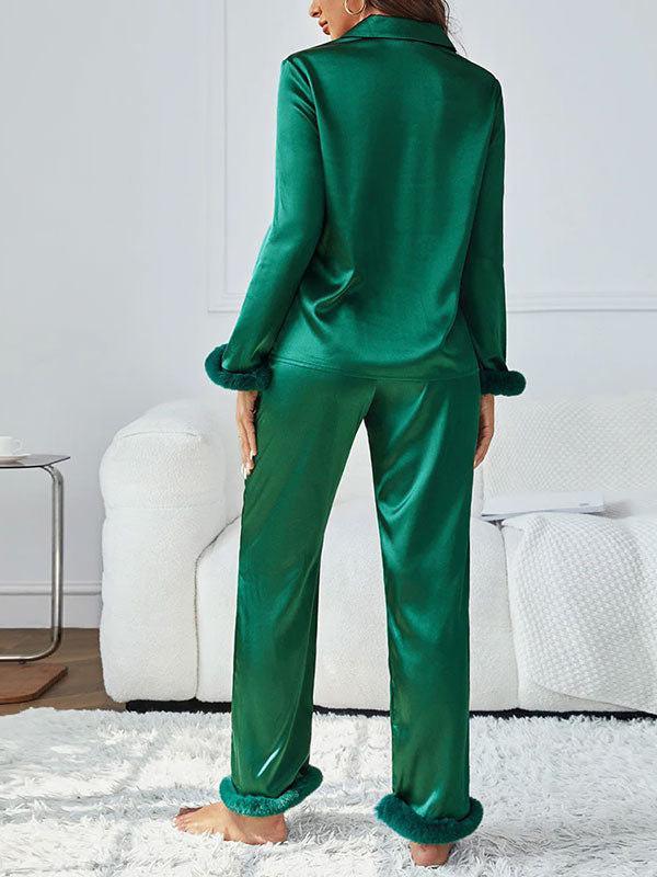 Pyjama Vert Pour Femme En Satin "Rêve Émeraude"