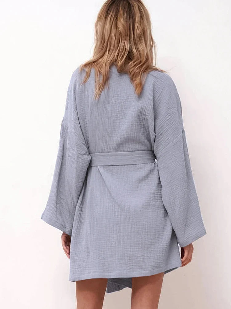 Robe de Chambre pour Femme en coton "Douceur Matinale"