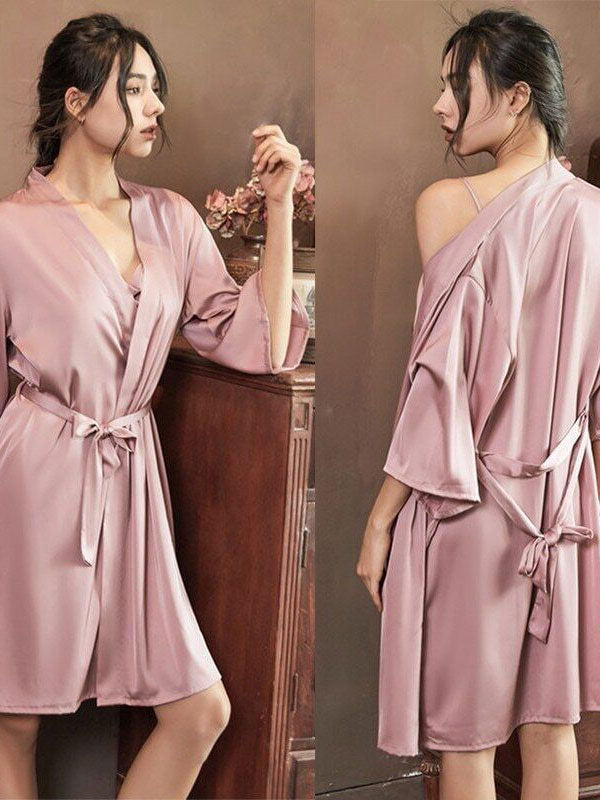 Robe De Chambre Légère Pour Femme En Satin "Délice de Satin"