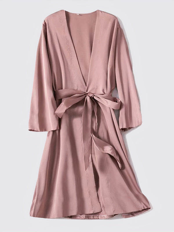 Robe De Chambre Légère Pour Femme En Satin "Délice de Satin"